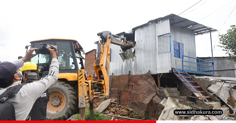 काठमाडौँमा अतिक्रमित तथा मापदण्ड विपरीतका संरचना हटाउने ७ दिने सूचना