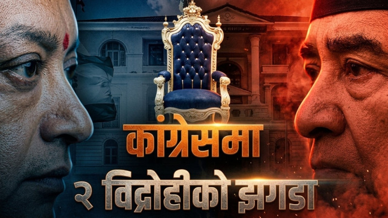 दुई विद्रोही नेताको झगडाले कांग्रेसमा सल्किएको आगो !