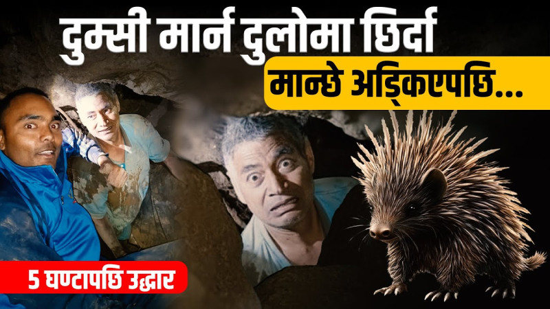 दुम्सी मार्न दुलोमा छिर्दा मान्छे अड्किएपछि...