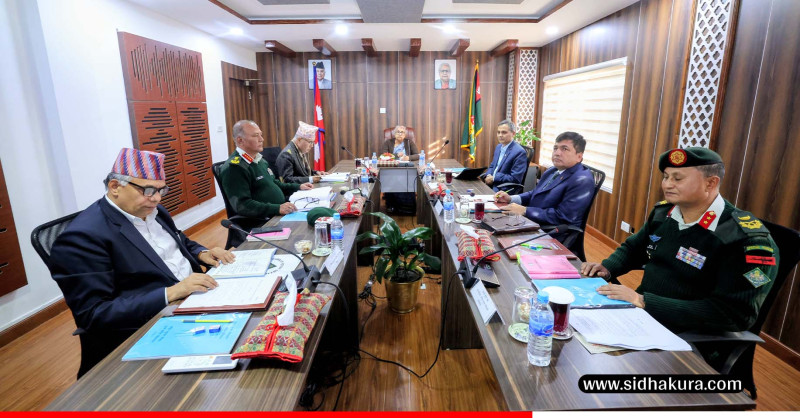 प्रधानमन्त्रीको अध्यक्षतामा सुरक्षा परिषद्को बैठक जारी