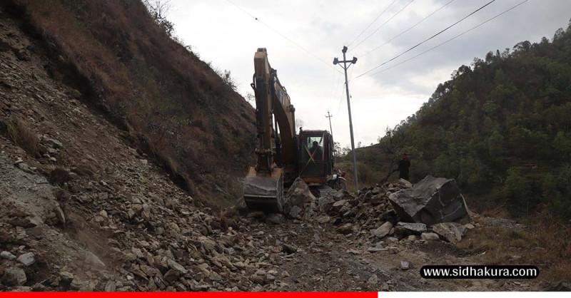 म्याग्दीमा सडक मार्ग खुलेको १६ वर्षपछि सडक स्तरोन्नति गरिदै