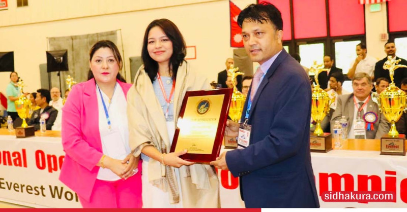 पारा तेक्वान्दो खेलाडी पलेसालाई अमेरिकामा सम्मान