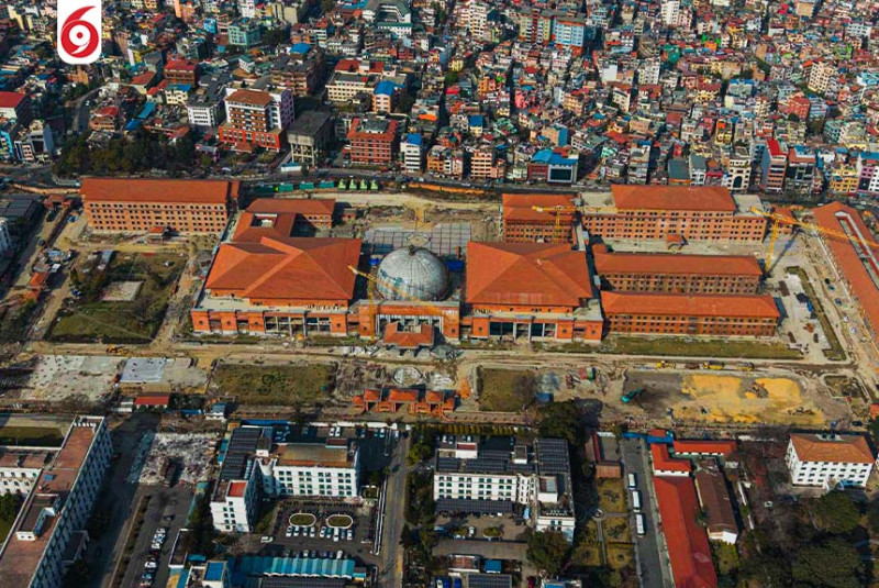 यस्तो बन्दै छ नयाँ संसद भवन, ८८ प्रतिशत काम सकियो(तस्विरहरु)