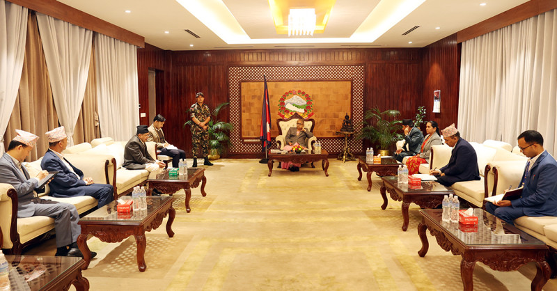 प्रधानमन्त्री र दुवै सदनका प्रमुखबीच भेटवार्ता