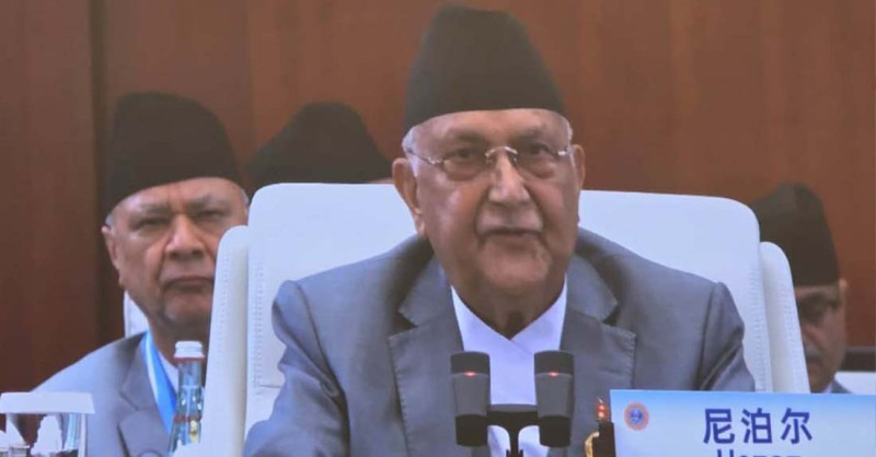 प्रधानमन्त्री ओलीद्वारा शाङ्घाइ शिखर सम्मेलनलाई सम्बोधन