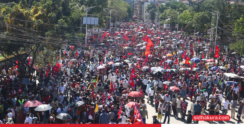 राजावादीहरुको विशाल प्रदर्शन(तस्बिरहरु)
