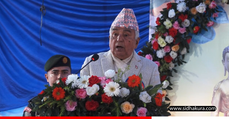 बुद्धका सन्देशलाई व्यवहारमा रूपान्तरण गर्न सकेमा दिगो शान्तिको आधार निर्माण गर्न सकिनेः राष्ट्रपति पौडेल