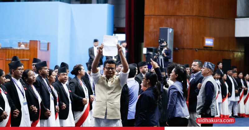 भिजिट भिसा प्रकरणमा संसदमा कांग्रेस, एमाले, माओवादी भर्सेस रास्वपा (तस्विहरु)