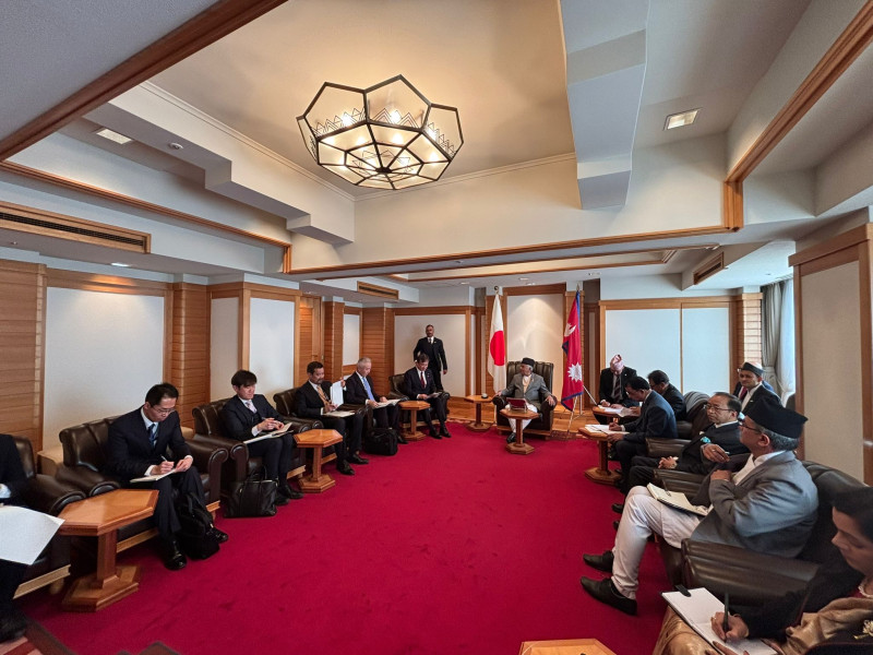 राष्ट्रपति पौडेलसँग जापानका विदेश राज्यमन्त्रीको भेटवार्ता