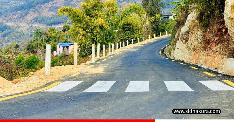 ट्रयाक खुलेको २६ वर्षपछि बागलुङमा सडक कालोपत्र