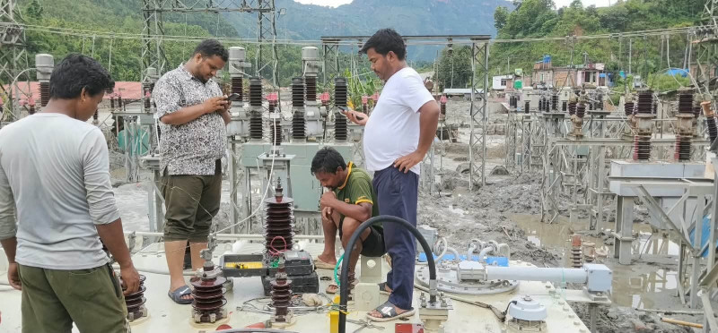 बाढीले क्षतिग्रस्त धादिङको जहरे सबस्टेसन पुनः सञ्चालनमा