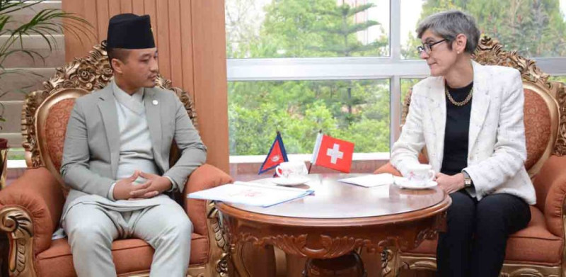 स्वीस राजदूतलाई सुधनले भनेः नेपालीले 'स्वीस ब्याङ्क'मा राखेको पैसा खोज्न सहयोग गर्नुहोस्