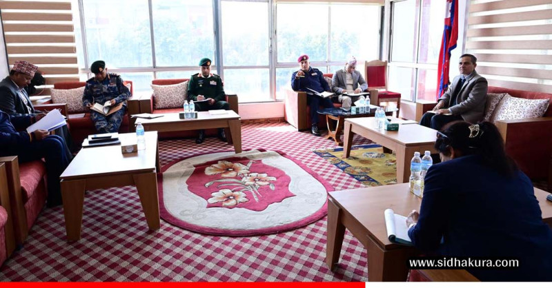 सुरक्षा व्यवस्था थप सुदृढ र भरपर्दो बनाउन जिल्ला सुरक्षा समितिलाई निर्देशन