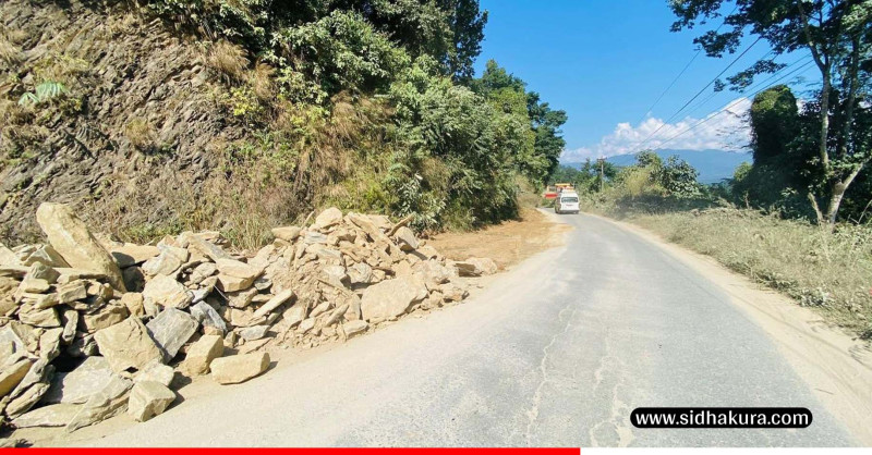 सोमबारदेखि तनहुँको तुरतुरे–चाम्बास सडक दैनिक छ घण्टा बन्द हुने