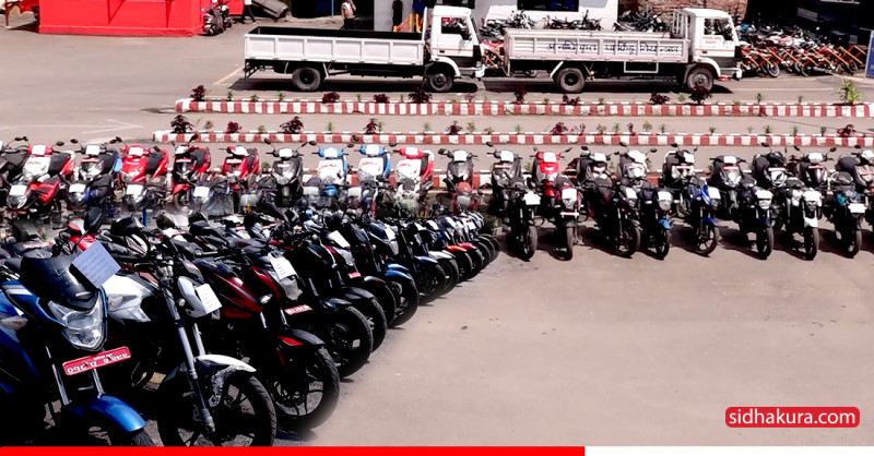 चोरिएका ५० मोटरसाइकल भेट्टायो ट्राफिकले