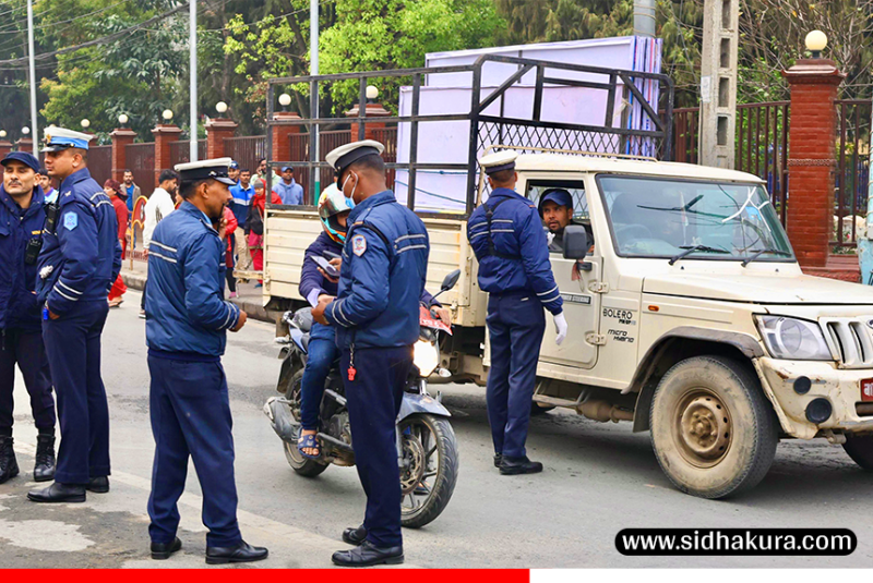 २४ घण्टाको अवधिमा एक हजार ७ सय २० सवारी ट्राफिक कारबाहीमा