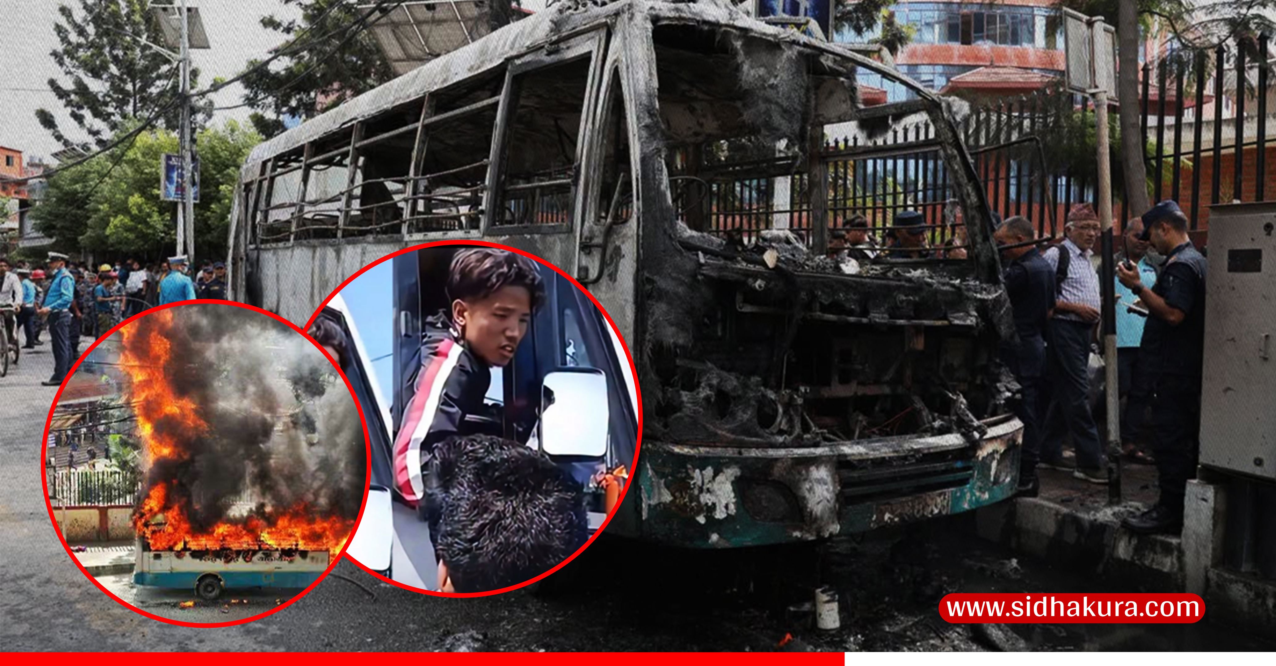 त्रिपुरेश्वरमा बसमा आगो लगाउँदा मृत्यु भएका चालकको खुल्यो पहिचान