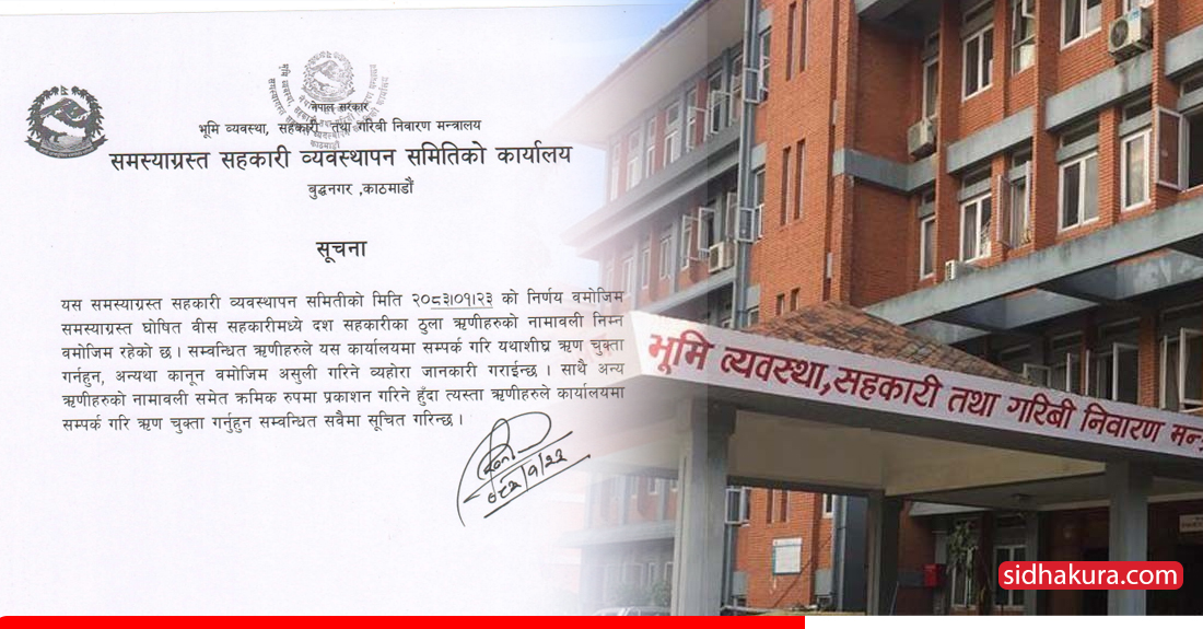 समस्याग्रस्त सहकारीका ठुला ऋणीहरूको नाम सार्वजनिक