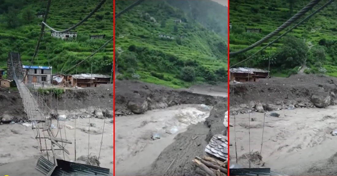 बाजुराको विच्छ्या खोलामा आएको बाढीले ११ घर बगायो, ७ घरमा क्षति