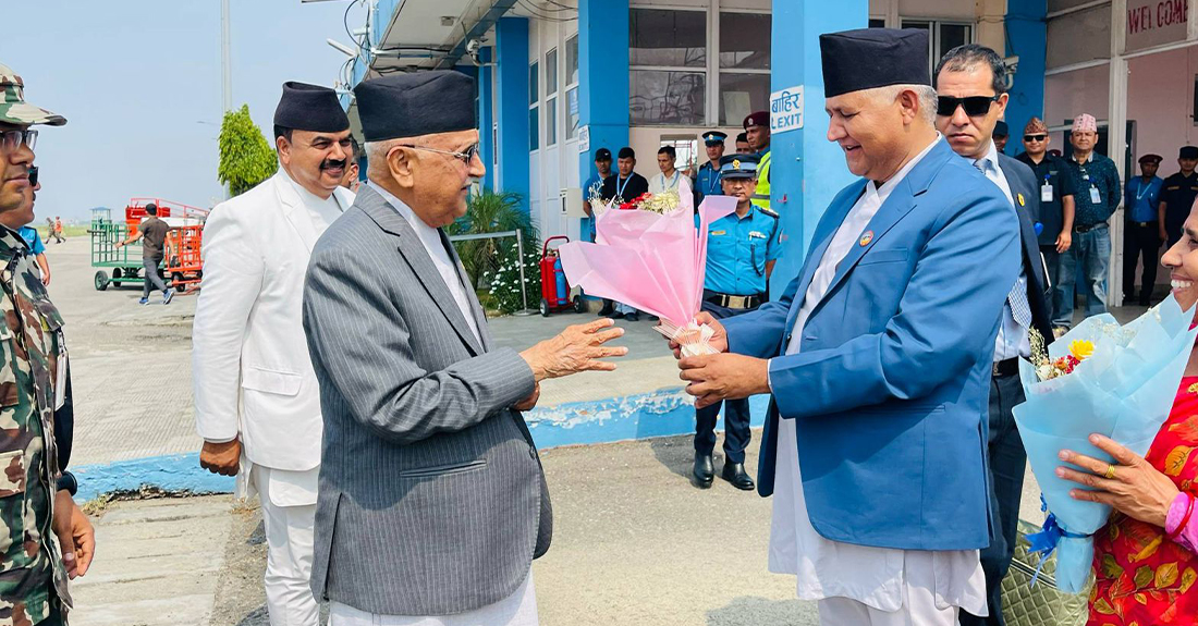 बुद्धजयन्तीको कार्यक्रममा सहभागी हुन लुम्बिनी पुगे प्रधानमन्त्री