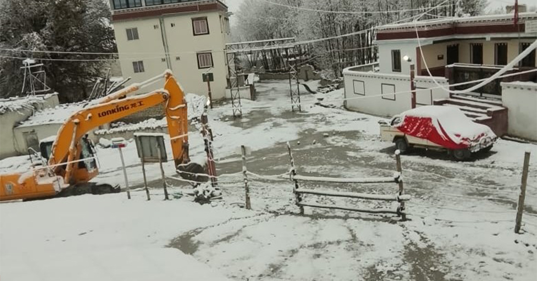 मुस्ताङमा भारी हिमपात