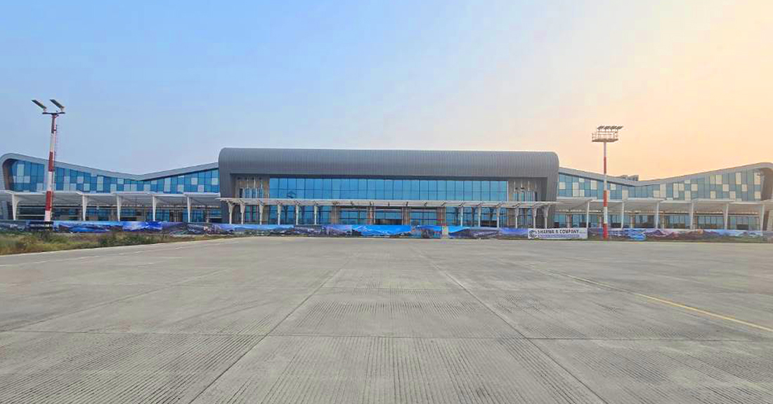 निर्धारित समयभन्दा अगावै  तयार भयो राँझा विमानस्थलको नयाँ टर्मिनल भवन