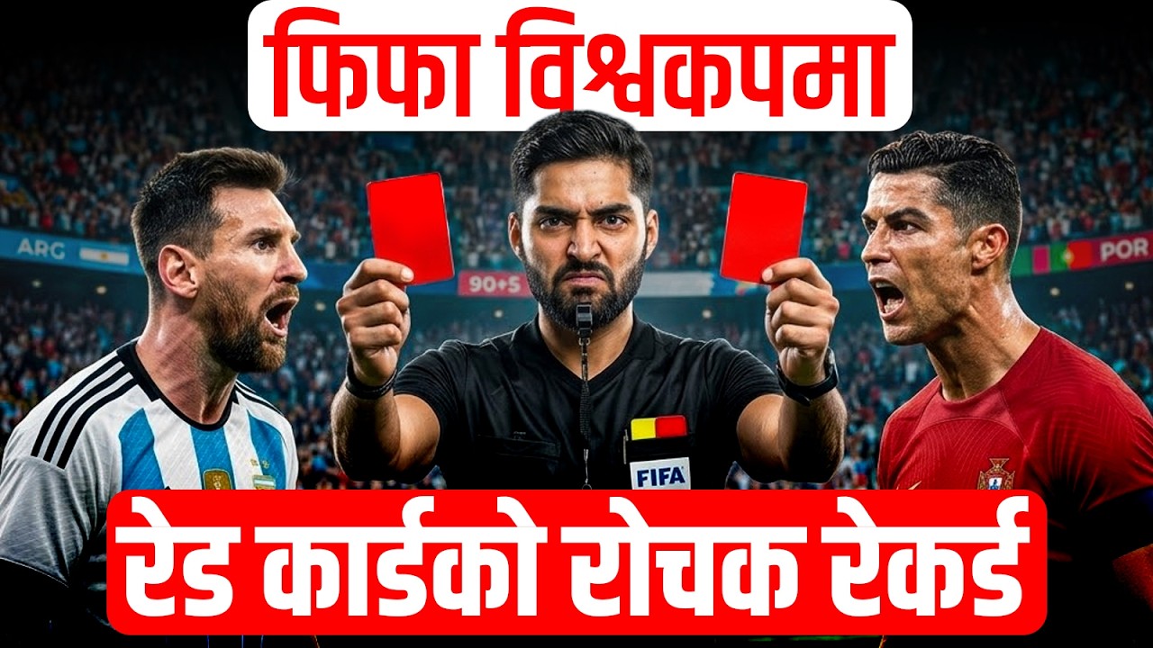 विश्वकपमा 'रेड कार्ड'का 'रोचक रेकर्ड'