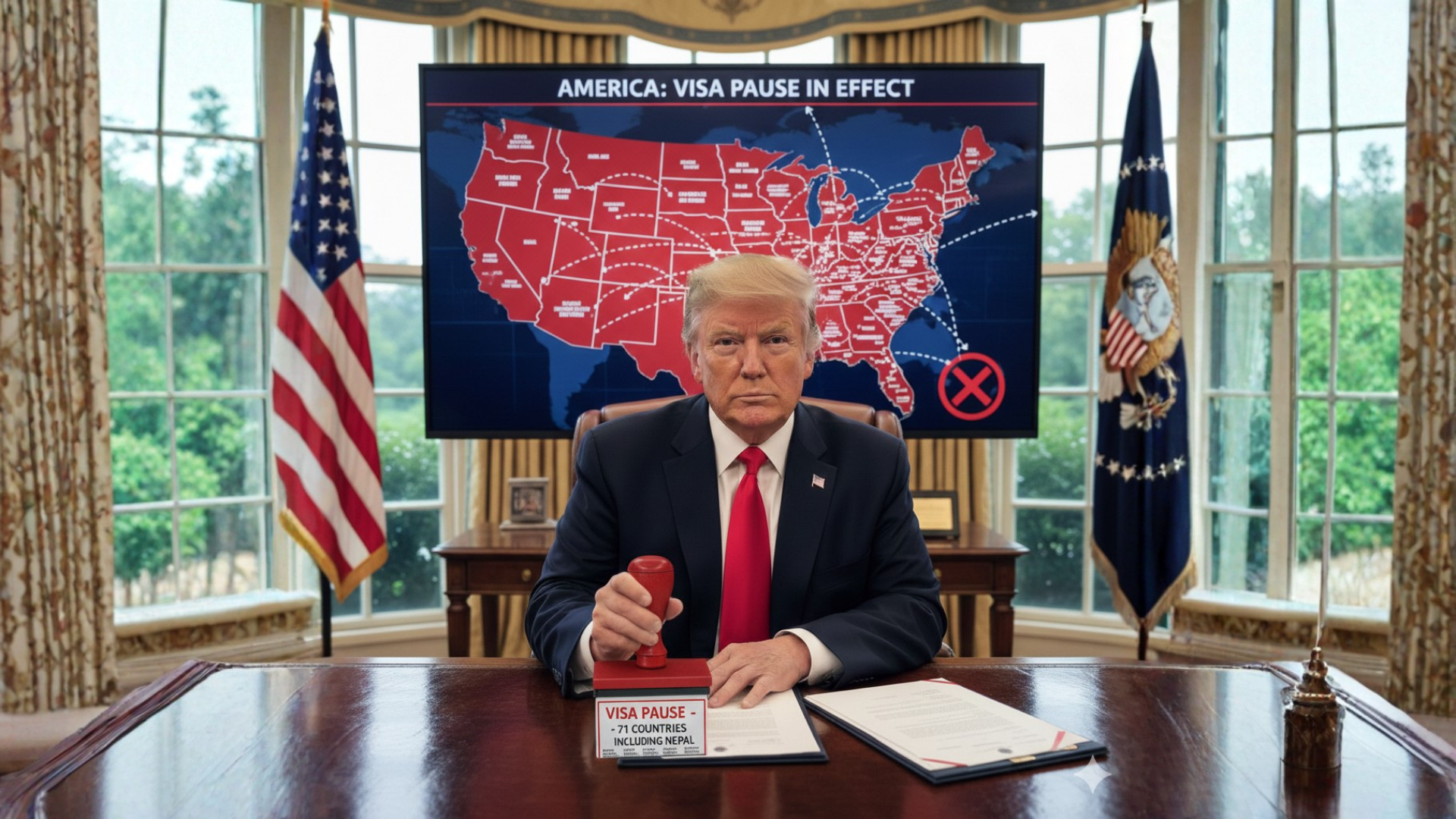 अमेरिकाले नेपालसहित ७५ देशका लागि आप्रवासी भिसा प्रक्रिया रोक्यो