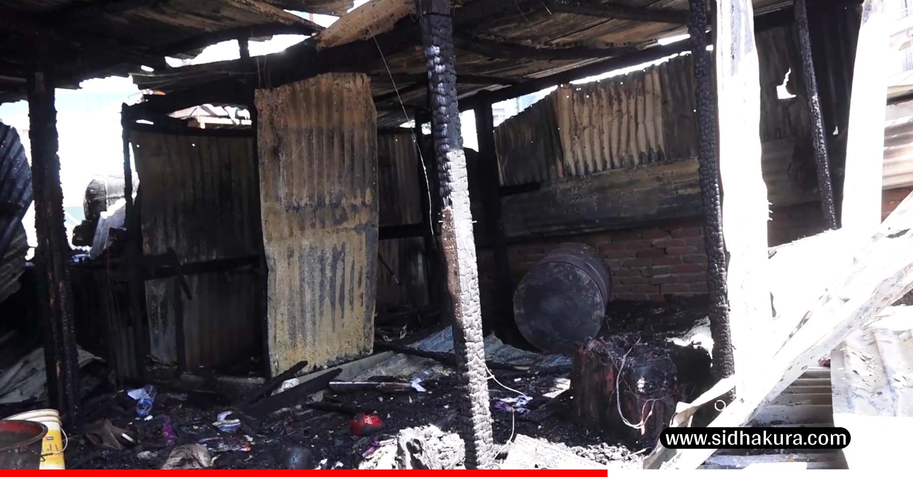काँडाघारीमा रहेका एक फर्निचर उद्योगमा आगलागी