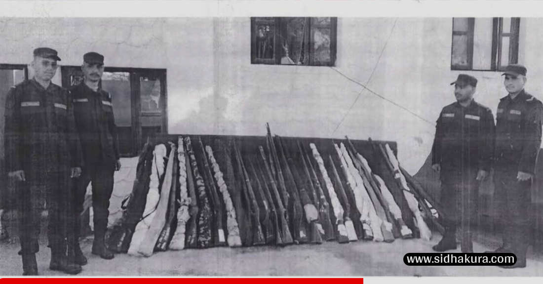 बैतडीमा ३८७ नाल भरुवा बन्दुक प्रशासनलाई बुझाइयो