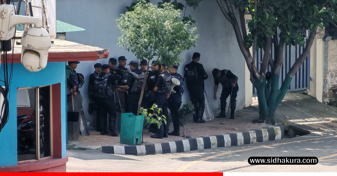 प्रधानमन्त्री निवास वरपर सुरक्षा व्यवस्था कडा