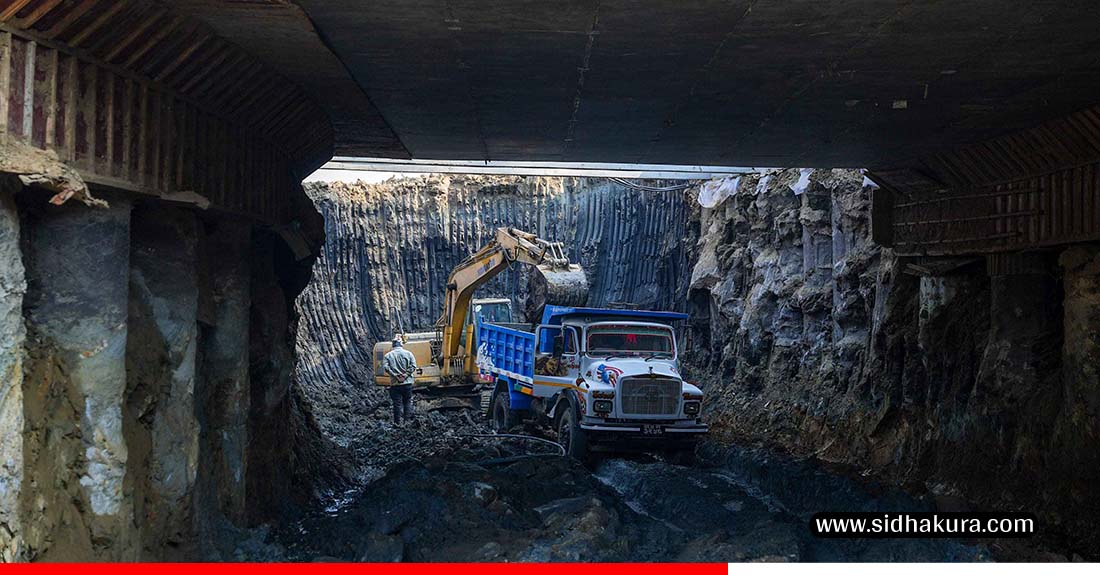 साँगामा १ हजार ११० मिटर लामो अन्डरपास निर्माण तीव्र, ४५ प्रतिशत काम सम्पन्न