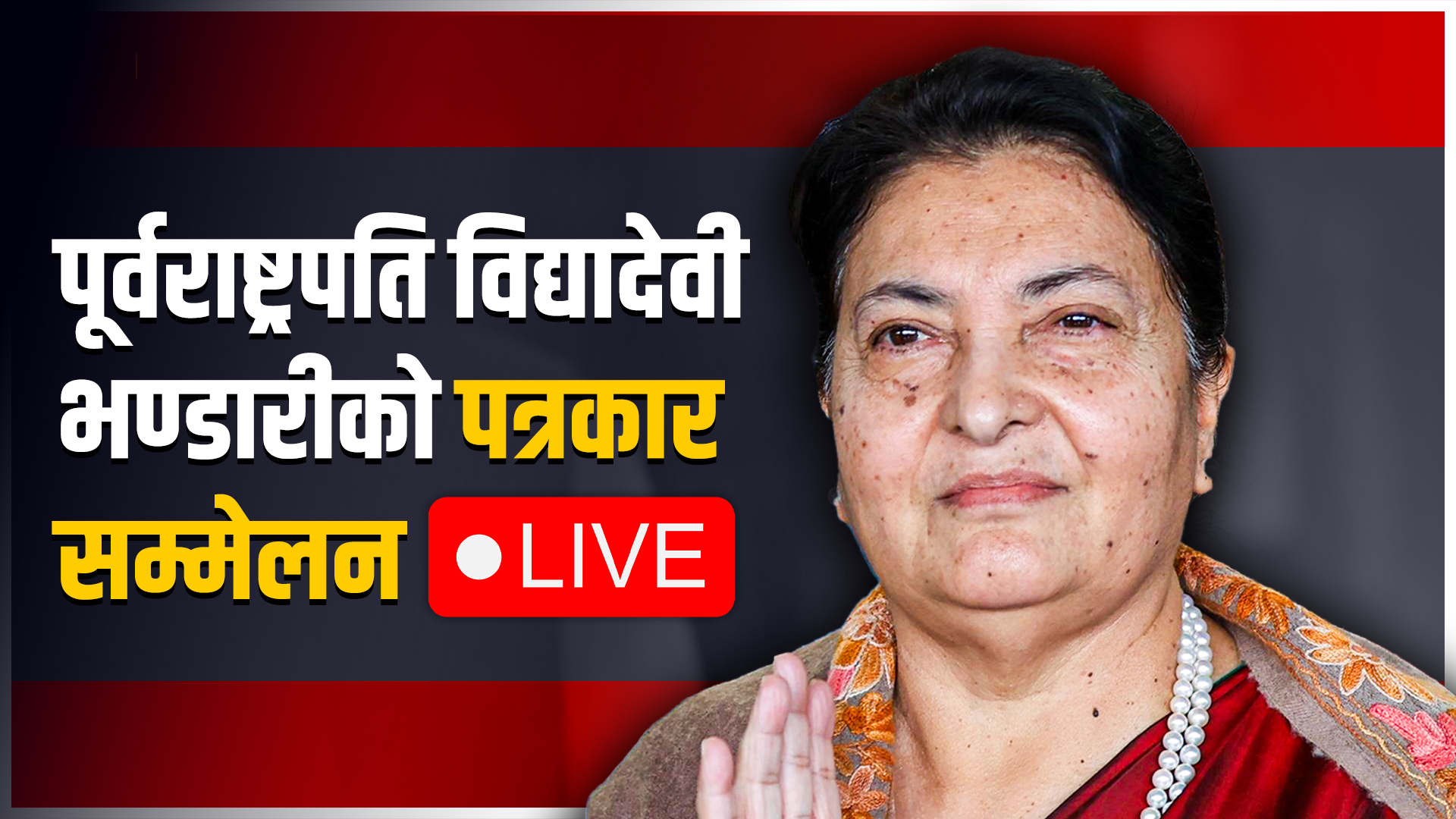 एमालेले पार्टीमै निषेध गरेपछि विद्या भण्डारीको पत्रकार सम्मेलन!
