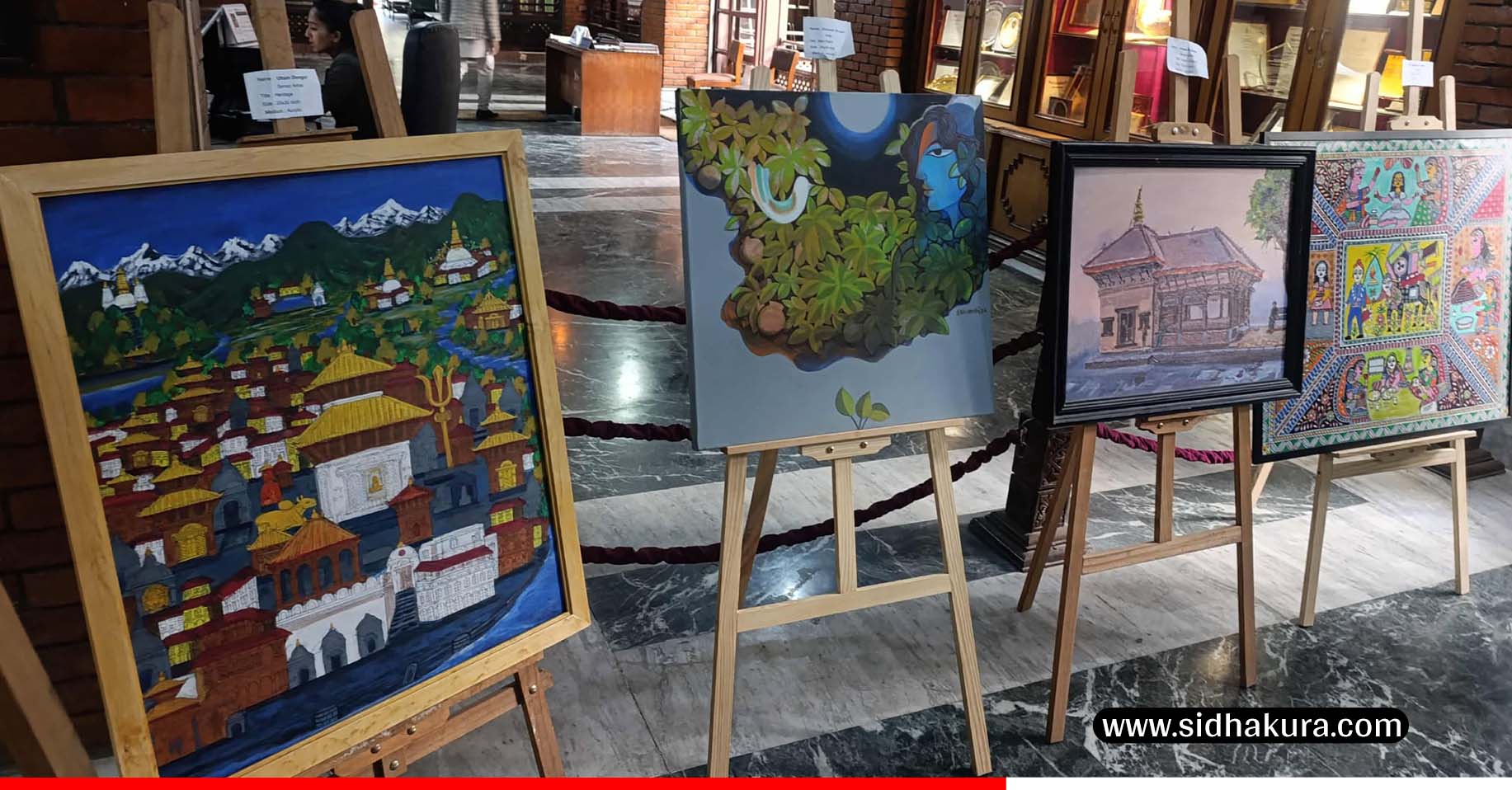 दश देशका कलाकारका चित्रकला प्रदर्शन