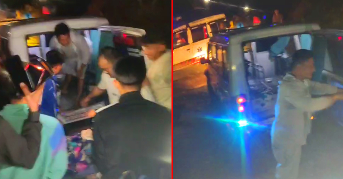 मनकामना दर्शन गरी फर्किएका यात्रु बोकेको ईभी माइक्रो बस दुर्घटना