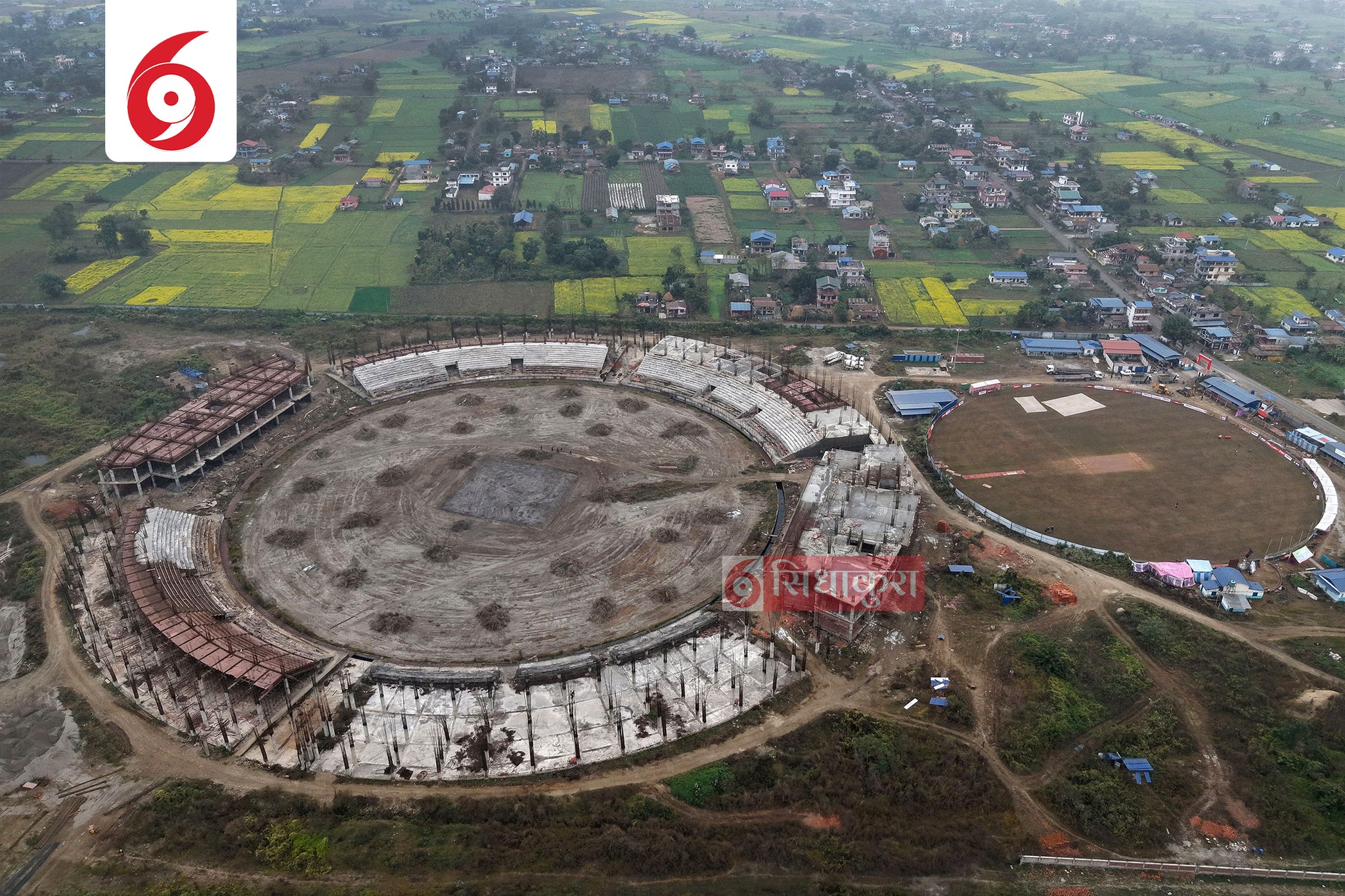 यस्तो देखियो निर्माणाधिन भरतपुरस्थित गौतम बुद्ध अन्तराष्ट्रिय क्रिकेट रंगशाला