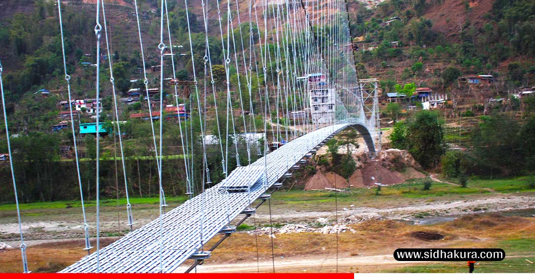 गुल्मीमा सम्झौताको पाँच महिनाअगावै  झोलुङ्गे पुल निर्माण सम्पन्न