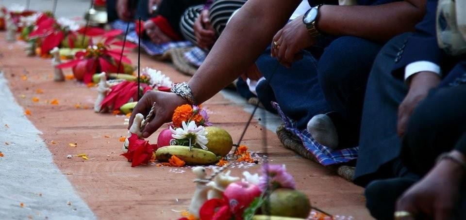 नेवार समुदायले मनाए म्हः पूजा
