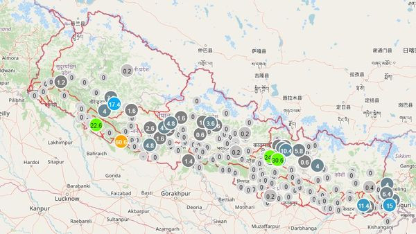 कोशी, मधेस, बाग्मती, गण्डकी र सुदूरपश्चिम प्रदेशका केही स्थानमा भारी वर्षा हुने
