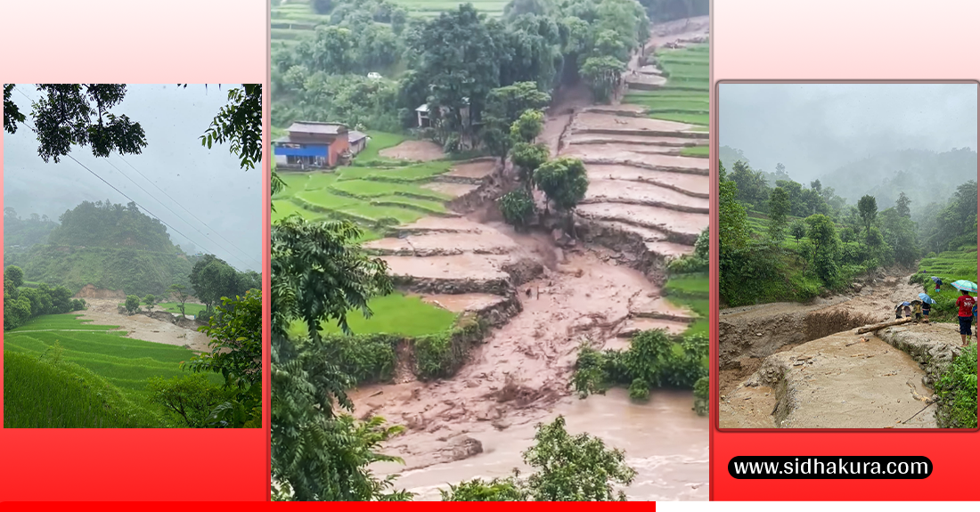 बागलुङ पहिरोः  प्रतिकूल मौसमका कारण घाइतेलाई अस्पताल पुर्याउन कठिन