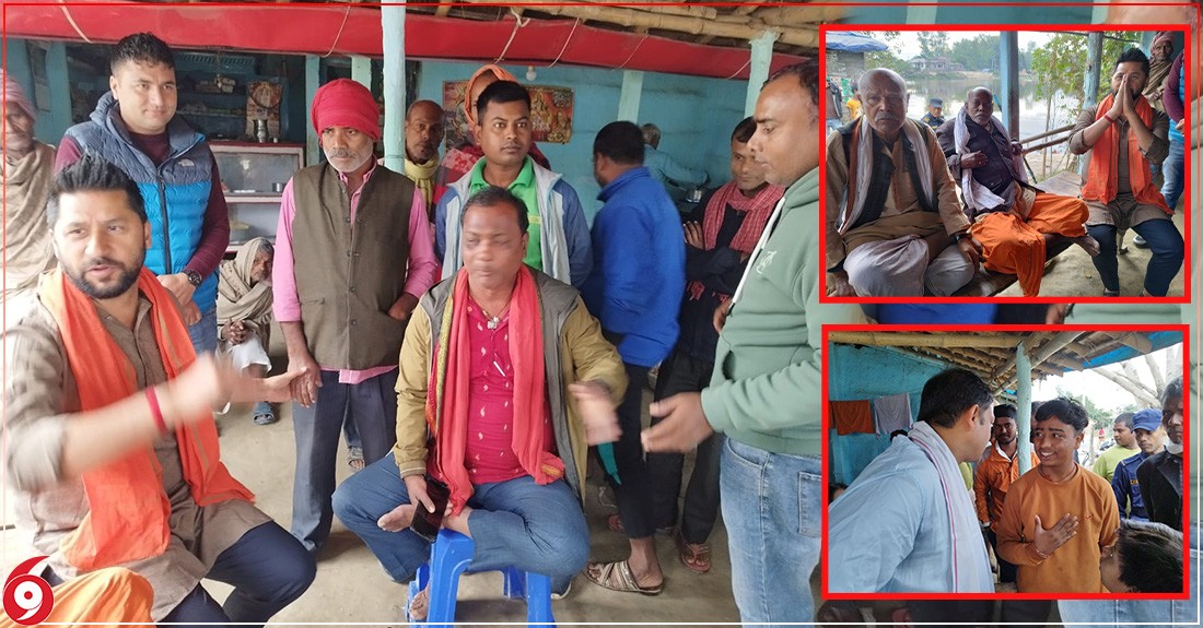 बालेनको गाँउमा रवि लामिछानेको घरदैलो