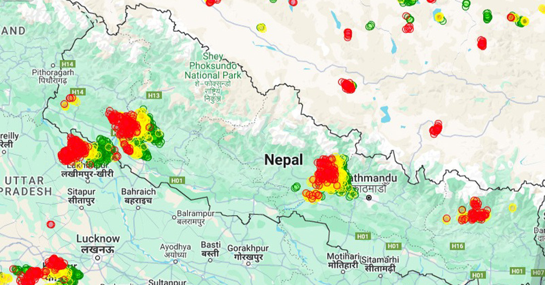 कोशी मधेस, बागमती र सुदूरपश्चिम प्रदेशका केही स्थानमा भारी वर्षा हुने