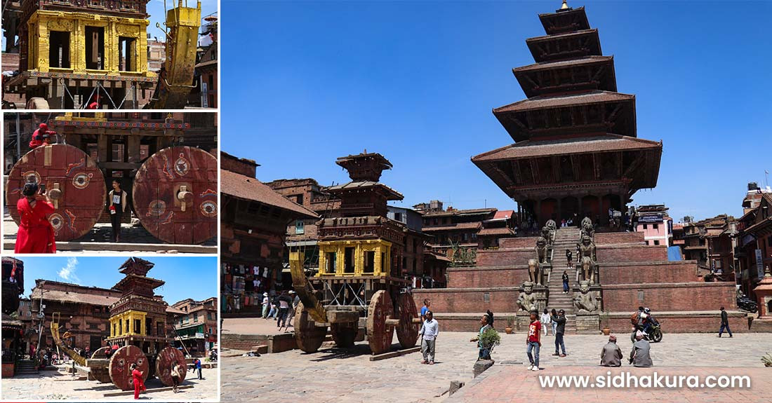 बिस्काः जात्रा लागि  श्रीभैरवनाथको रथ निर्माण कार्य अन्तिम चरणमा  (फाेटाे फिचर)