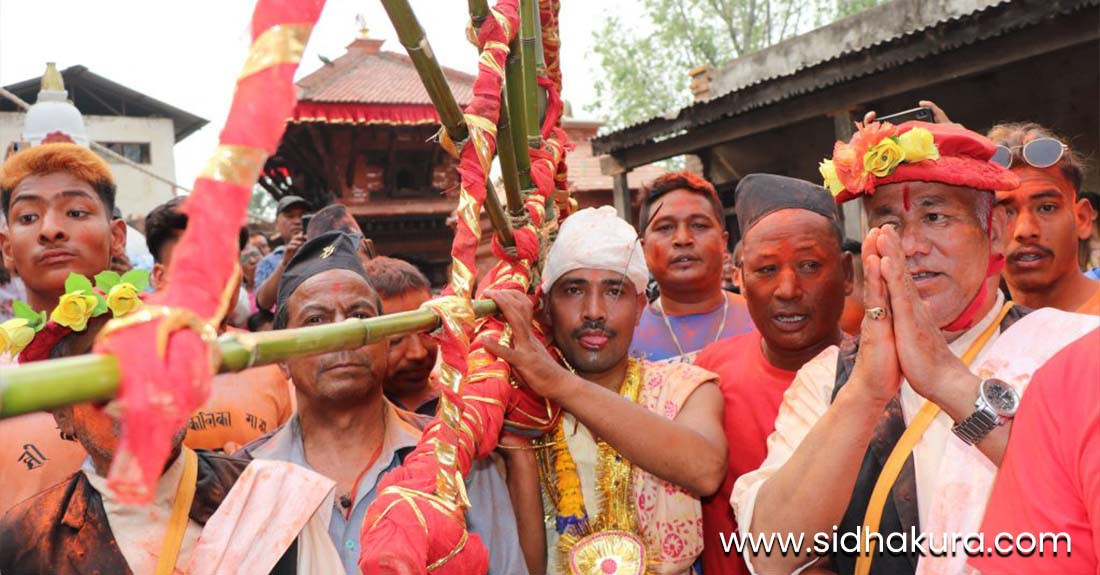 बोडेका सुजन दोस्रो पटक जिब्रो छेडेर जात्रालाई निरन्तरता दिँदै
