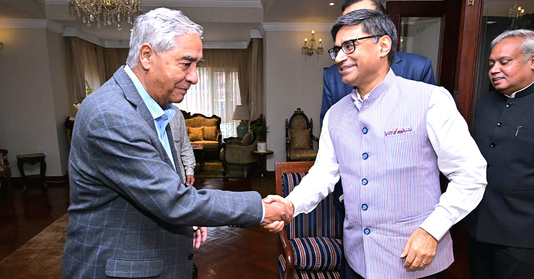 सभापति देउवासँग भारतीय विदेश सचिव मिस्रीको भेटवार्ता