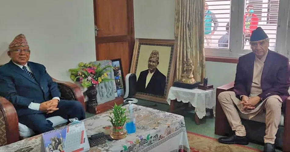 अर्को गठबन्धनको प्रस्ताव बोकेर माधव नेपालको घरमा देउवा दम्पती