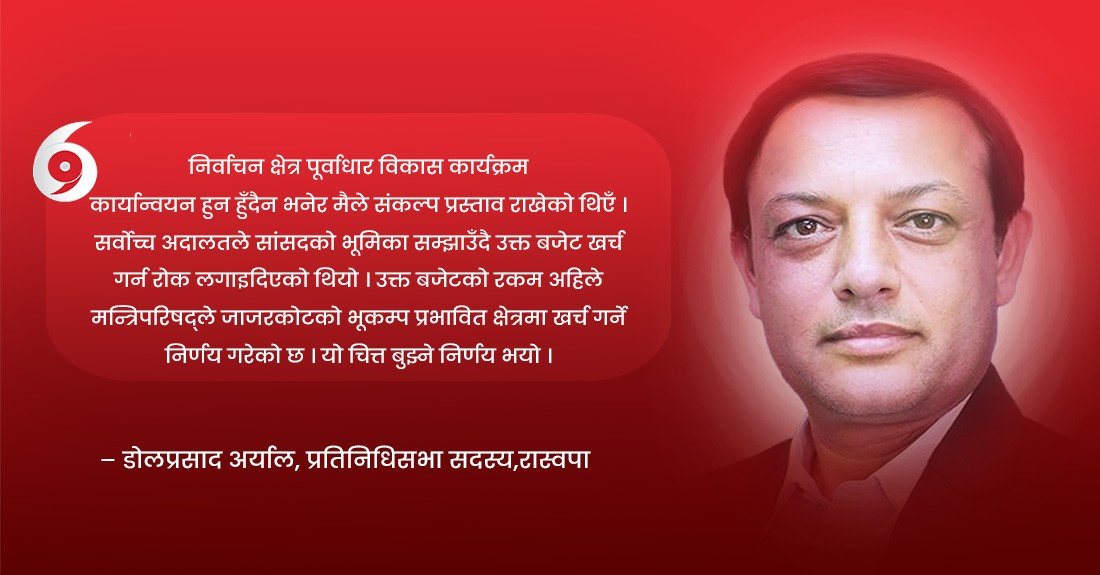 सांसदहरुले आफ्नो दललाई मात्र प्रतिनिधित्व गरे, सदनको बहस दलभन्दा माथि उठ्न सकेन : सांसद डिपी अर्याल
