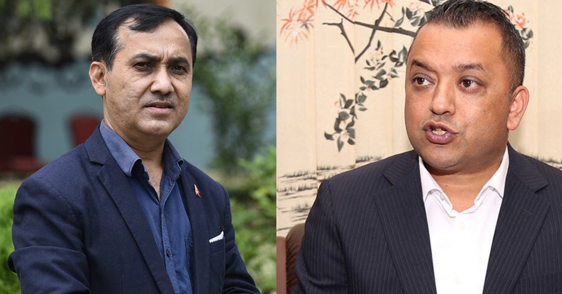 कांग्रेस महामन्त्रीद्वय गगन थापा र विशवप्रकाश शर्मा भूकम्पप्रभावित क्षेत्रमा जाँदै