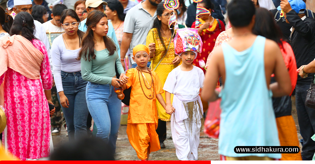 वसन्तपुर र हनुमानढोका क्षेत्रमा गाईजात्राकाे राैनक (तस्विर)