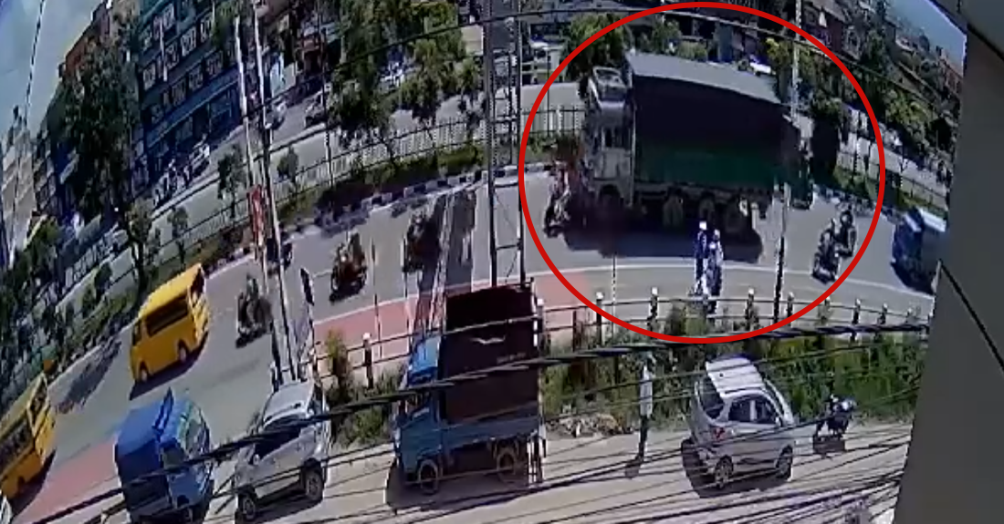 गठ्ठाघरमा ट्राफिक प्रहरीले रोकेको थिएन दुर्घटनामा परेको स्कुटर